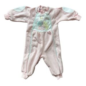 Vintage Bright Future Infant One Piece Outfit Pink w Cat Size 6-9  months